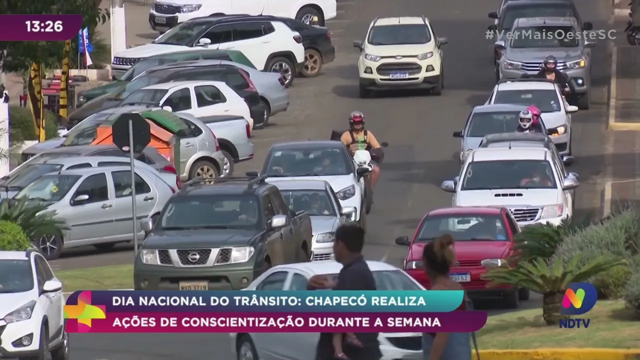 Dia nacional do Trânsito: Chapecó realiza ações de conscientização durante a semana