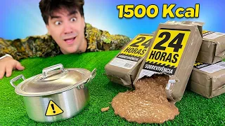 Comi APENAS comida de sobrevivência de 24 HORAS! *CALORIAS EXTREMAS*