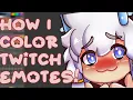 OUTDATED How I Color Twitch Emotes Semi Tutorial lol