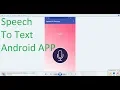 Make Speech To Text APP Android Studio 3 0 1