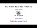 How python stores data Python tutorial Part 4