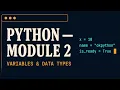 Python Module 2 Operators Type Casting User Input okpython