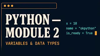 Python Module 2 Operators Type Casting User Input okpython