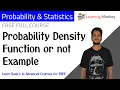 Probability Density Function or not Example Lesson 62 Probability Statistics Learning Monkey