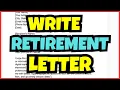 How to Write a Professional Retirement Letter Easy Step-by-Step Guide
