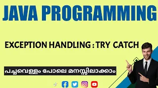 Try Catch Block Exception Handling Java Programming malayalam Tutorial