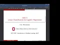 Lecture 4c and 5a Linear Classification and Logistic Regression