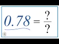 0 78 as a Fraction simplified form