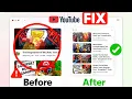 Fix YouTube Recommended s Showing Huge Thumbnails 2026 Sidebar Too Big Bug