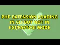 PHP extension loading in CLI but not in mode