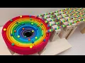 Download Lagu Marble Run Race ☆ Rainbow Semi Circle + E233 train + Cuboro + Railroad crossing + Grass slope