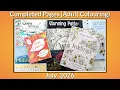 Completed Pages July 2026 Adult Coloring Books and Downloads - over 80 pages