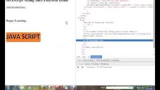STRINGS SLICE METHOD IN JAVA SCRIPT DEMO