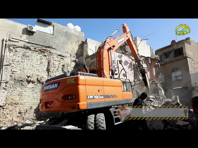 ⁣بجهود مباركة من قبل خدم قسم الشؤون الهندسية  مراحل من الإعمار في الصحن الكاظمي الشريف