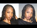 Cornrow Front Mini Twist Back Bob Natural Hair Only No Heat Protective Style