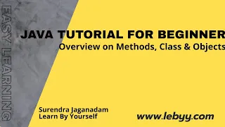 Java Tutorial for Beginners Methods Classes Objects
