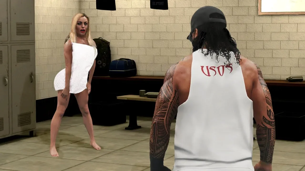 WWE 2K19 What Happens If You Walk Into Mandy Rose's Room WITHOUT Knocking?