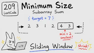 Minimum Size Subarray Sum Sliding Window Shrinking LeetCode 209