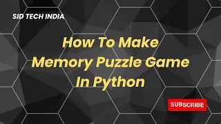 How To Make Memory Puzzle Game In Python JJD - Adventure