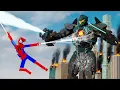 Realistic SPIDERMAN vs GIPSY DANGER Ragdoll Physics Teardown