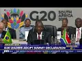 Lagu G20 leaders adopt summit declaration