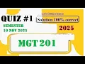 MGT 201 QUIZ 1 SOLUTION FALL 2025