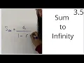 Edexcel A Level Maths 3 5 Sum to Infinity Geometric Series