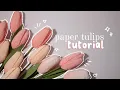 how to make paper tulips step-by-step EASY crepe paper tulips tutorial