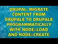 Drupal Migrate content from drupal8 to drupal8 programmatically with Node load and Node create
