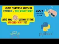 Python tips tricks looping multiple lists in python zip function in python Python Tutorials