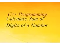 C Program to Calculate Sum of Digits of a Number