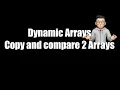 How to Copy and compare two arrays Explain Dynamic Arrays in System Verilog
