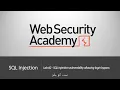 SQL Injection - Lab SQL injection vulnerability allowing login bypass