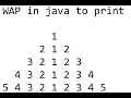 wap in java to print 1 212 32123