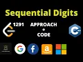 Sequential Digits LeetCode LeetCode 1291 Leetcode September Challenge