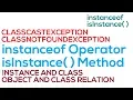 62 - instanceof operator isInstance Method in Java instanceof vs isInstance