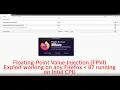 Floating-Point Value Injection FPVI exploit in Firefox