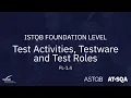 ISTQB Foundation Level 1 4 Test Activities Testware and Test Roles