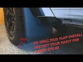 Mud flap installation no drilling