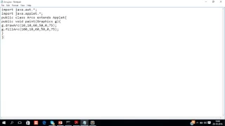 Abstract window toolkit - Drawing Arcs in applet