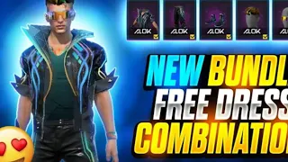 Download Top 5 best dress combination with elite DJ alok bundle for no top up players garena free Fire Max MP3