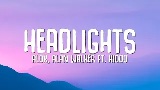 Alok Alan Walker Headlights Lyrics Ft KIDDO 