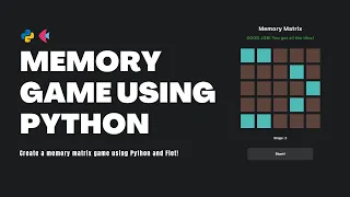 Python Tutorial Create A Memory Game Using Python Flet