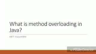 What is method overloading in Java