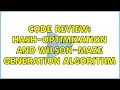 Code Review Hash-optimization and Wilson-maze generation algorithm