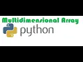 Part 9 1 Python multidimensional array in python