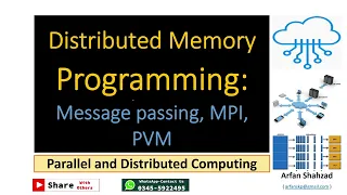 PDC 19 Distributed Memory Programming MPI PVM by Arfan Shahzad