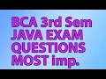 java imp questions for exam bca sem 3 BY DG