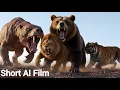 Lagu Simba and Shere Khan and Baloo vs Inostrancevia : Jungle Clash – Titan Actions – AI Short Film