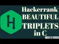 Beautiful Triplets HackerRank Solution in C BE A GEEK Hindi